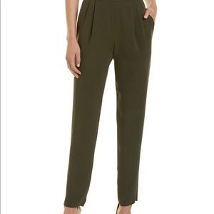 MaxMara Olive Easy Cropped Trousers Made in Italy